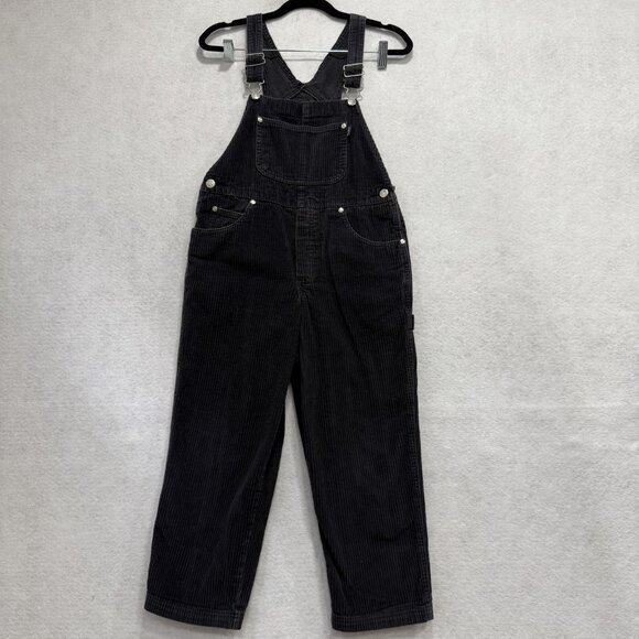 Old Navy Overalls Girls Y2K 10 Blue Corduroy Carpenter Loose Fit Wide Leg Pants - Picture 1 of 10
